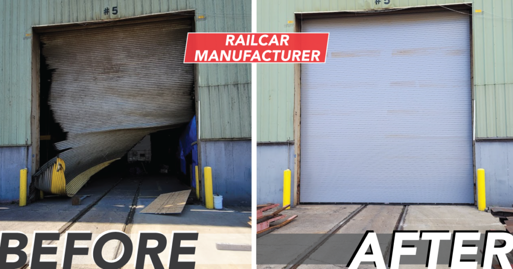 Railcar Manufacturer Before and After Tornado
